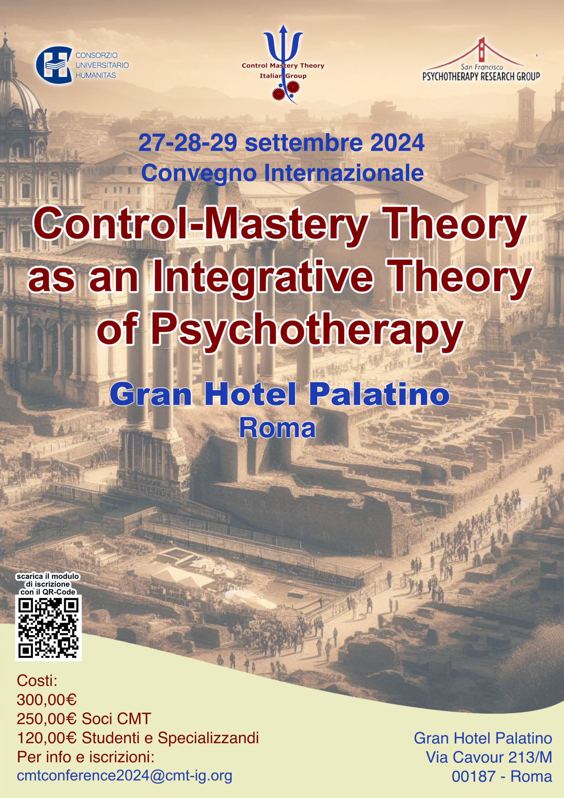 Convegno Internazionale: Control-Mastery Theory as an Integrative Theory of Psychotherapy 2024