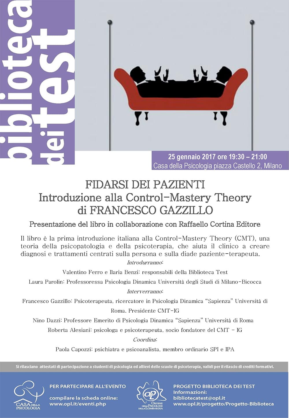Presentazione del libro “Fidarsi dei pazienti” di F. Gazzillo a Milano